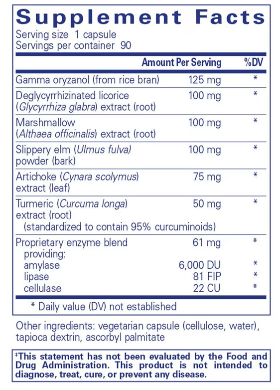 Heartburn Essentials Ingredients Pure Encapsulations