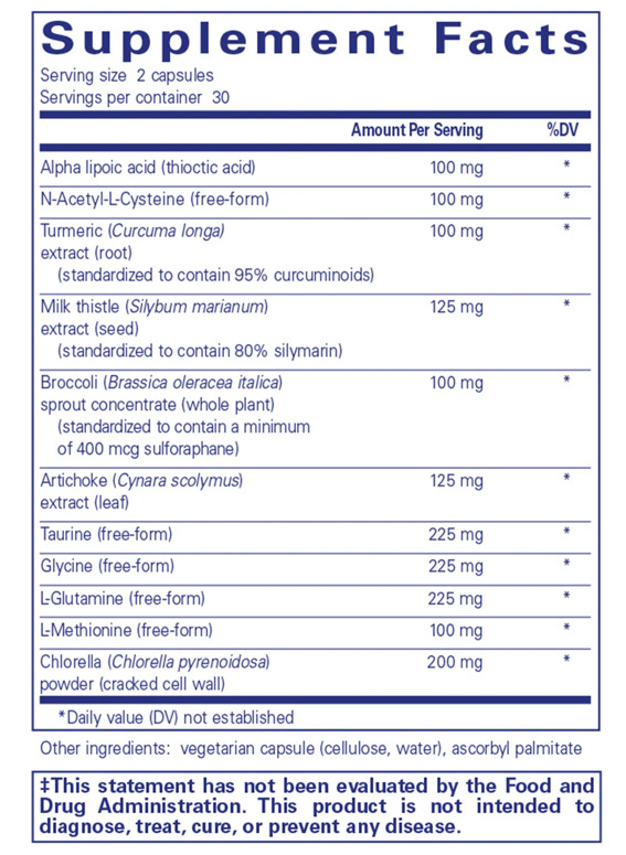 Liver-G.I. Detox Ingredients Pure Encapsulations