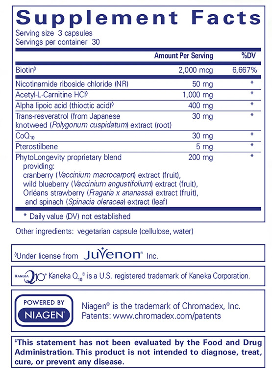 RevitalAge Ultra Ingredients Pure Encapsulations