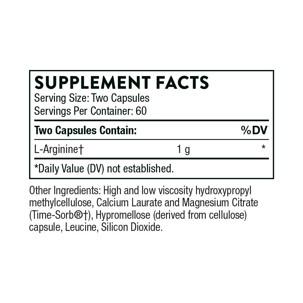 Thorne L-Arginine - Sustained Release Ingredients