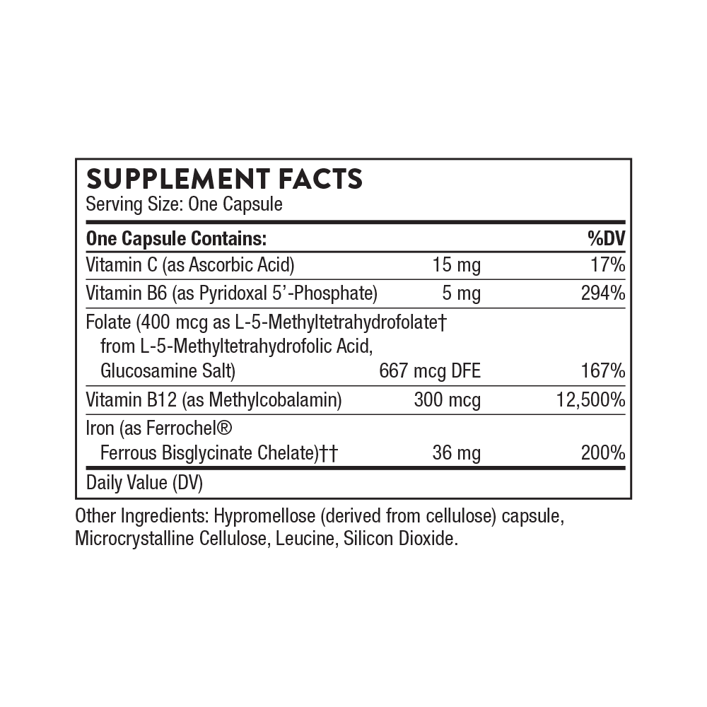 Thorne_Advanced Iron Complex (formerly Ferrasorb®)_Ingredients