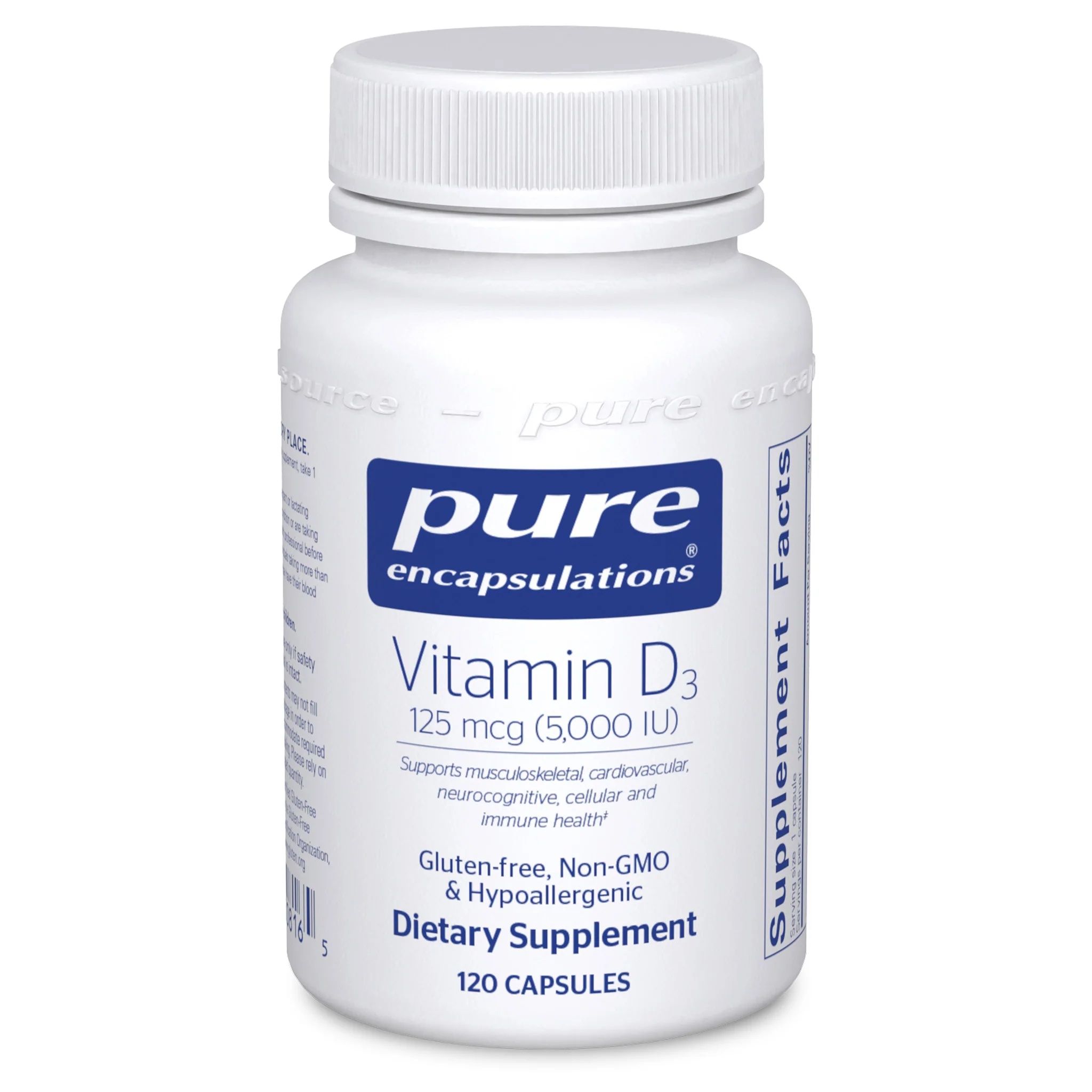 Vitamin D3 125mcg (5,000IU) Pure Encapsulations