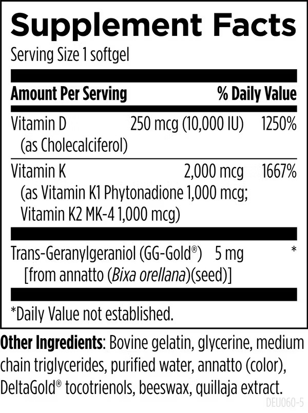 Designs for Health_D Evail 10K_Ingredients