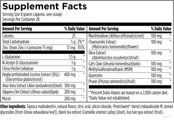 Designs for Health_GI Revive_Ingredients