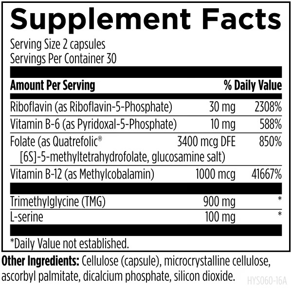 Designs for Health_Homocysteine Supreme_Ingredients