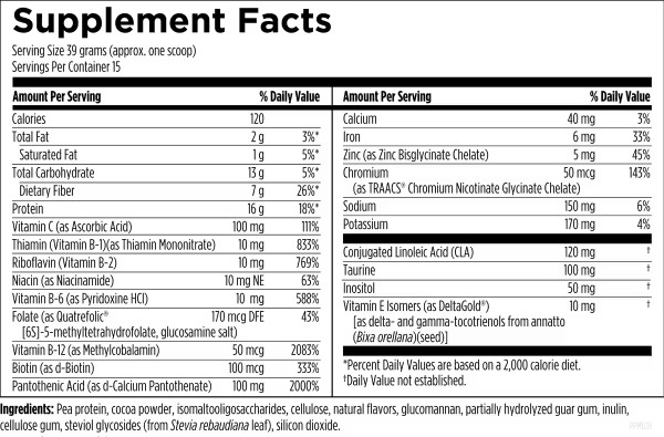 Designs for Health_Plant Protein Meal Chocolate_Ingredients