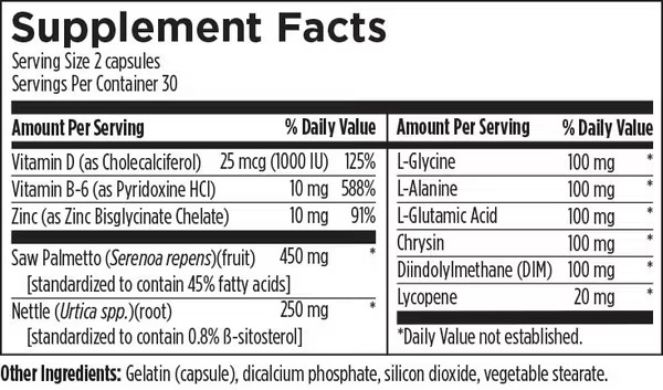 Designs for Health_Prostate Supreme_Ingredients