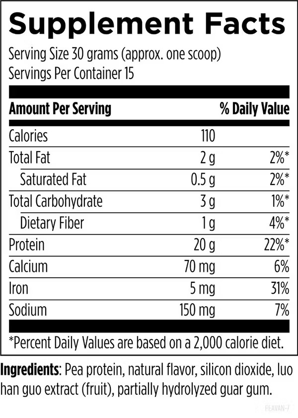 Designs for Health_PurePea™_Ingredients