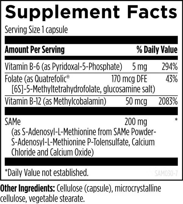 Designs for Health_SAMe_Ingredients