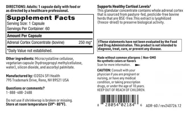 SFI Health_Adrenal Cortex_Ingredients